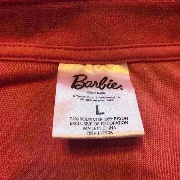 Pink Terry Cloth Barbie Top short sleeve shirt - Picture 4 of 4